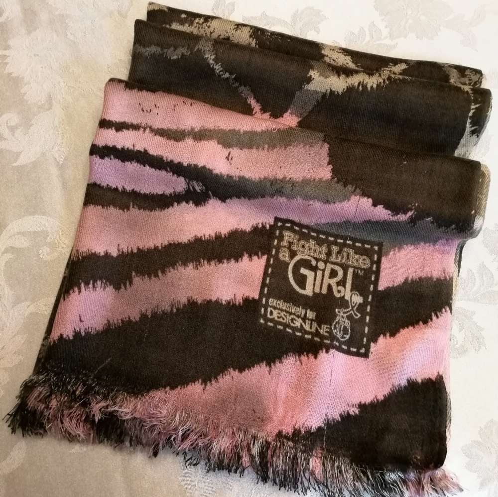Fight Like A Girl Knit Tie Dye Scarf
